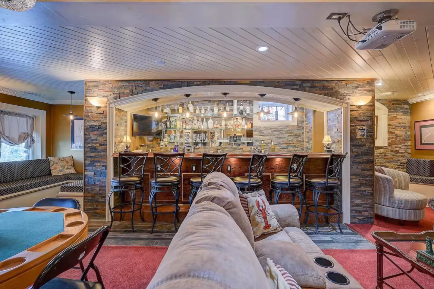 Stonewood basement recreation area