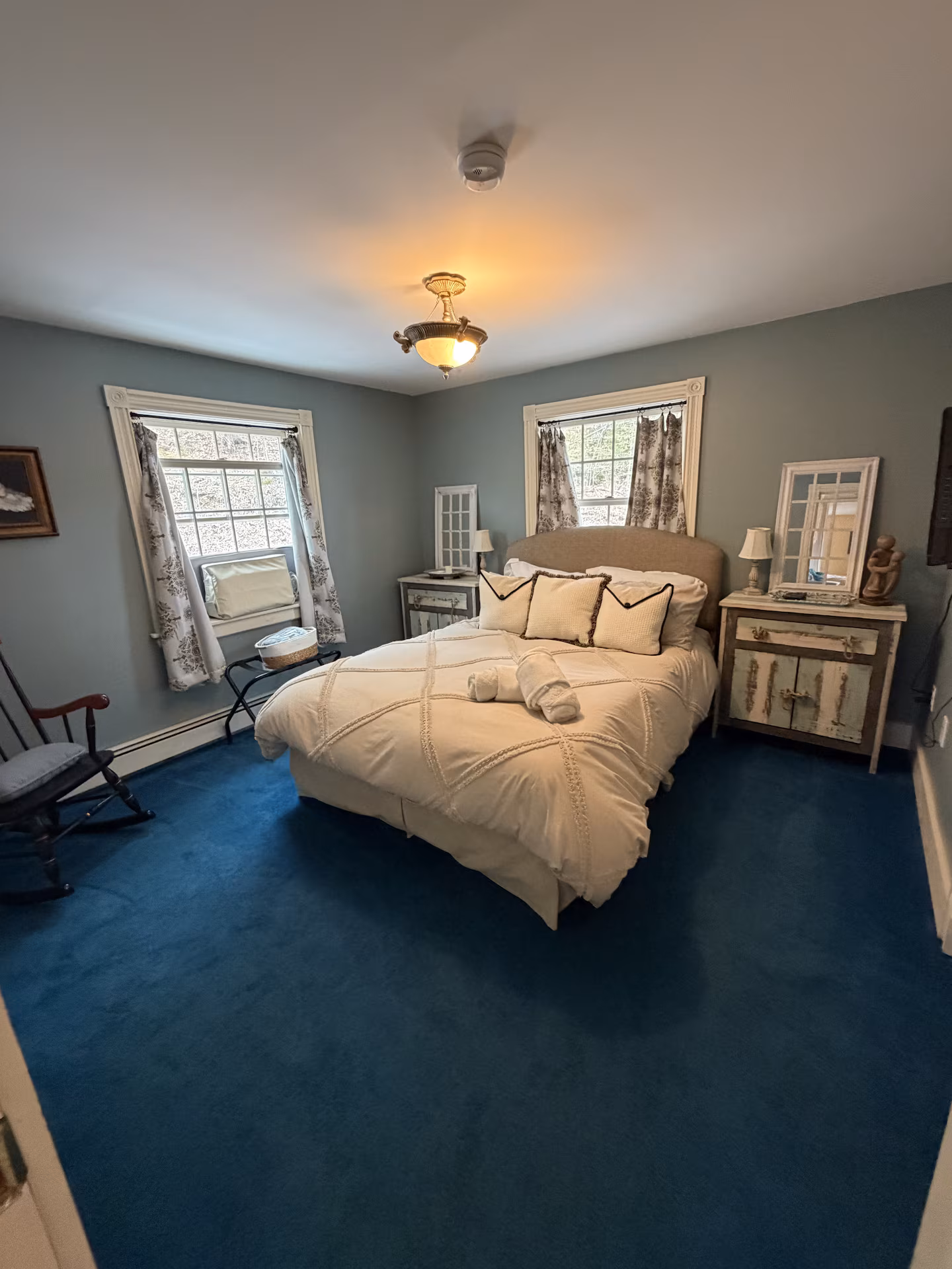 Stonewood bedroom with warm linens